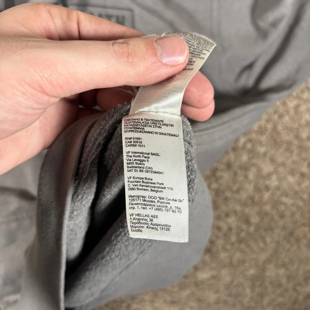 The North Face Great Smoky Mtn 66‎ Graphic Hoodie Gray Mens XL Pullover Fleece